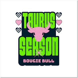 Taurus Season Y2K Bougie Bull Zodiac Sign Astrology Birthday Posters and Art